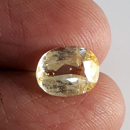 3.32 Ratti Yellow Sapphire with Govt Lab Certificate-(23350)