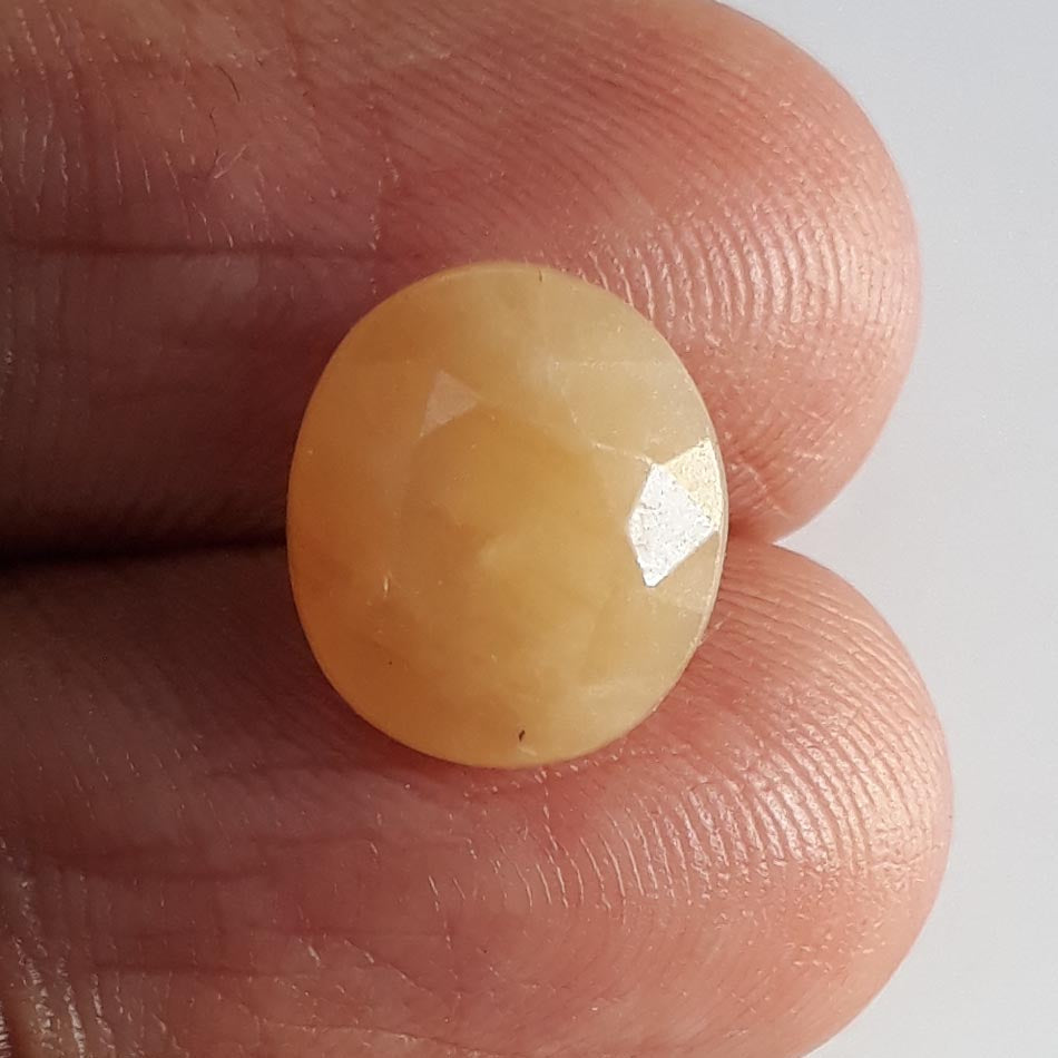 6.77 Ratti  yellow sapphire with Govt Lab Certificate-(1221)