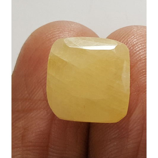 12.87 Ratti Natural Yellow Sapphire with Govt Lab Certificate-(1221)