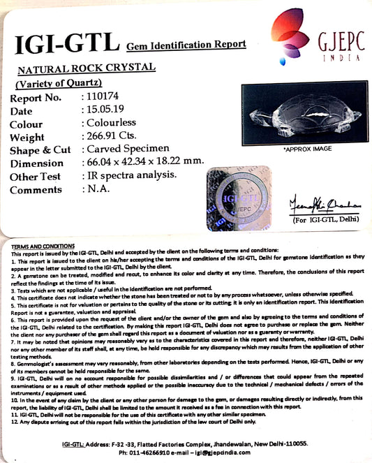 Natural Rock Crystal With Govt. Lab Certificate-60