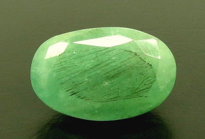 5.51/CT Natural Panna Stone with Govt. Lab Certificate  (1221)