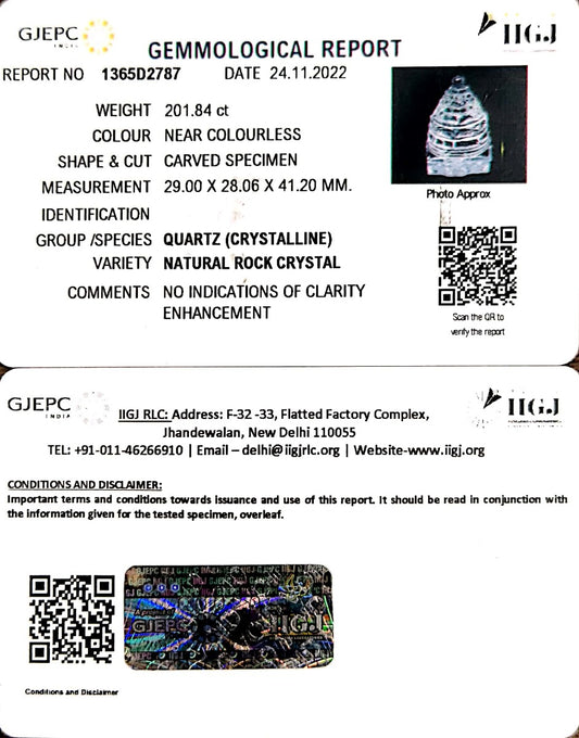 Sphatik Shree Yantra with Govt. Lab Certificate-60