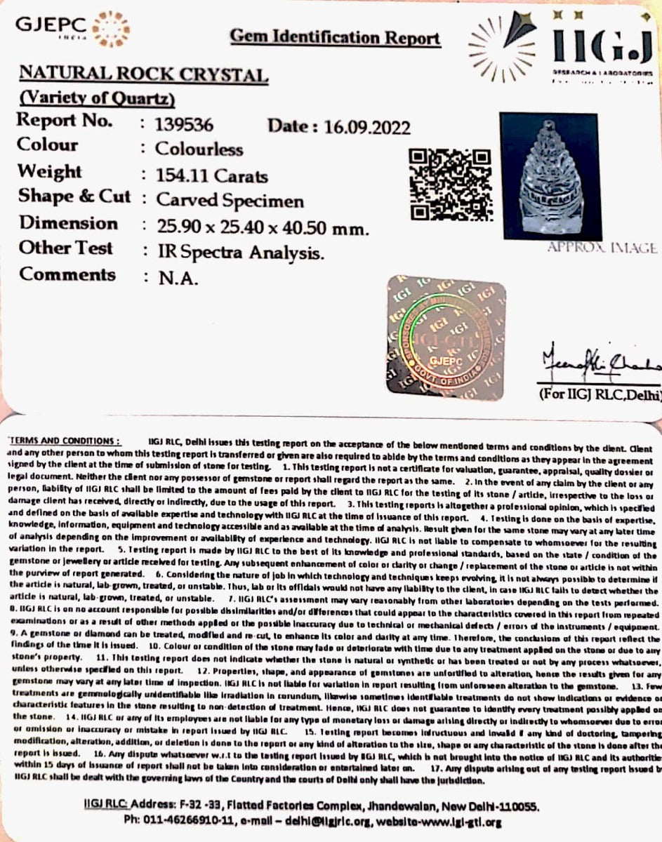 Sphatic Shree Yantra with Govt. Lab Certificate-60