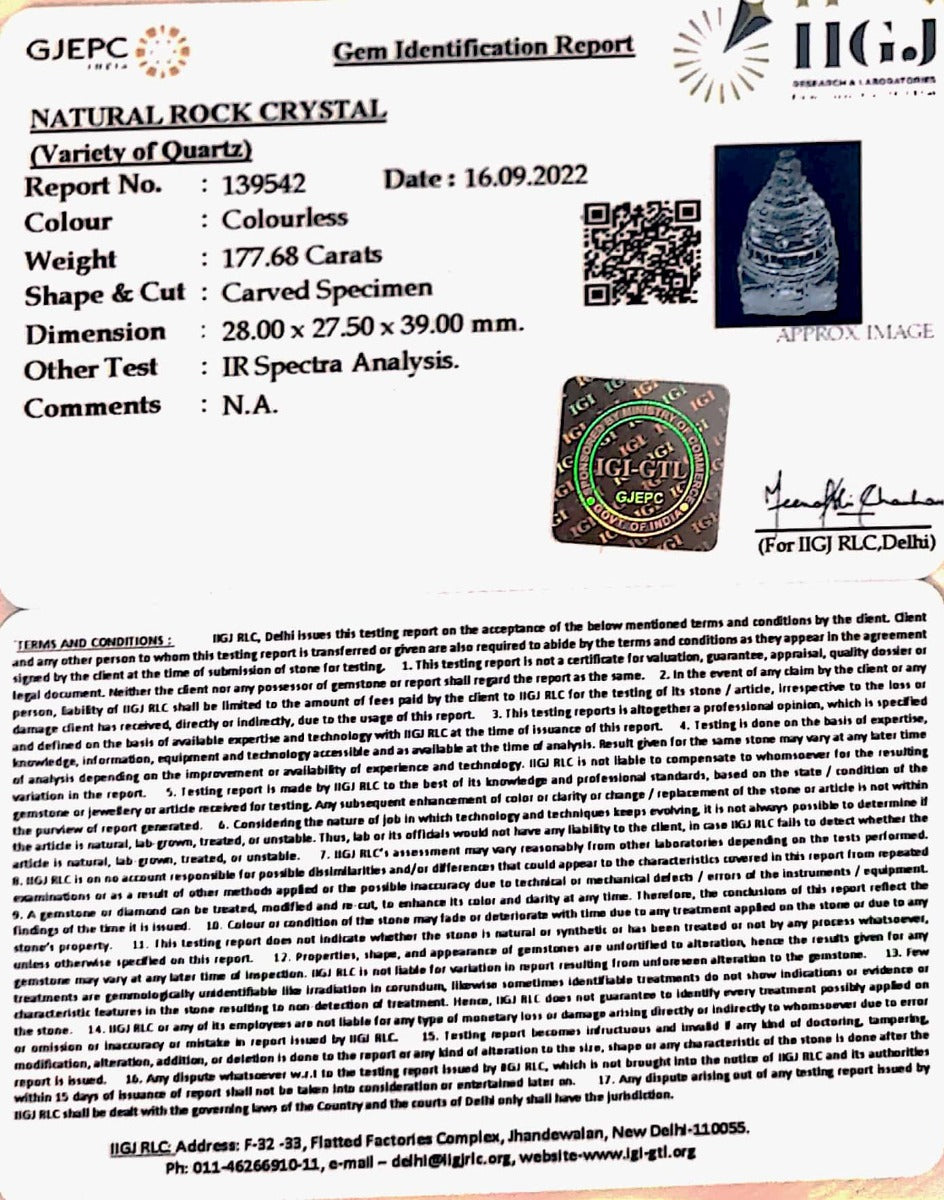 Sphatik Shree Yantra with Govt. Lab Certificate-60