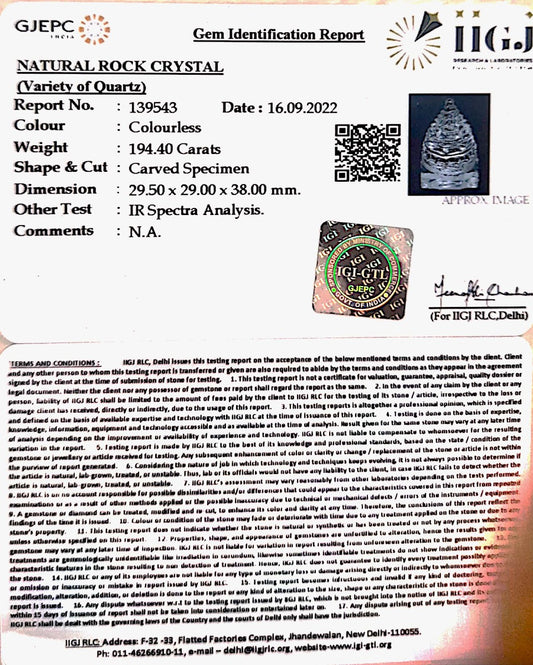 Sphatik Shree Yantra with Govt. Lab Certificate-60