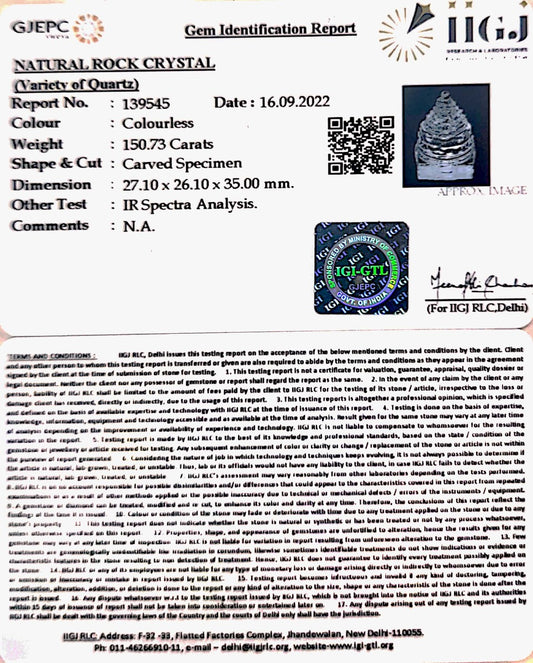 Sphatik Shree Yantra with Govt. Lab Certificate-60