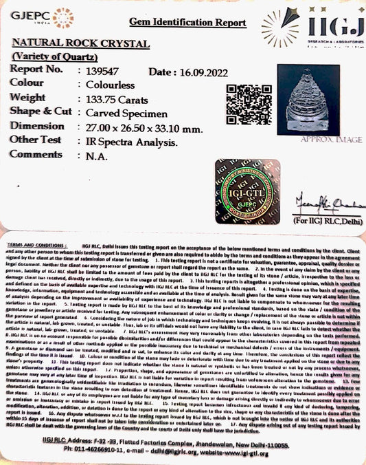 Sphatik Shree Yantra with Govt. Lab Certificate-60