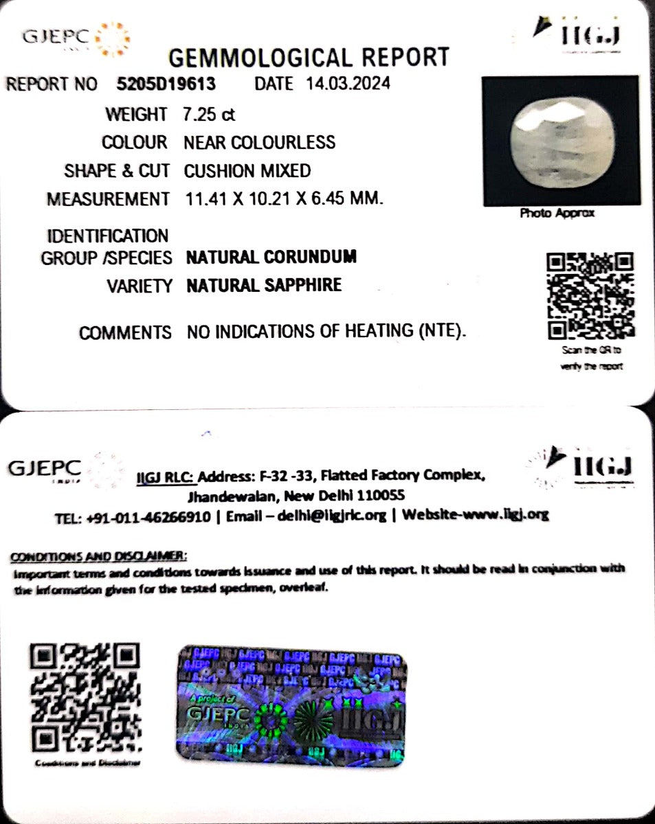 7.25/CT Natural Ceylonese Pukhraj with Govt Lab Certificate-6771