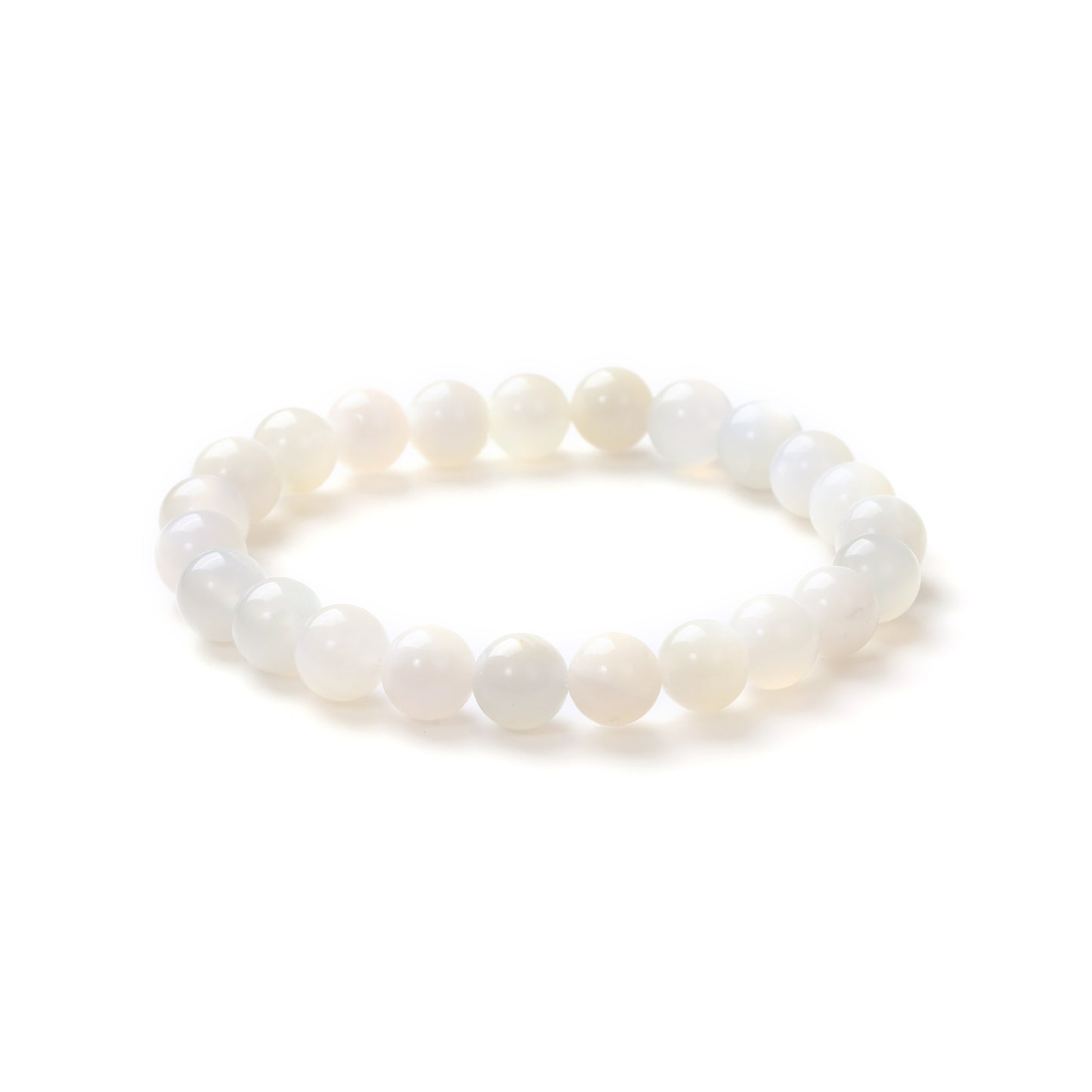 WHITE QUARTZ BRACELET (SMALL BEADS)-900