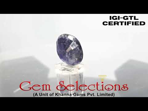 4.62 Ratti Natural Iolite With Govt. Lab Certificate-(1221)