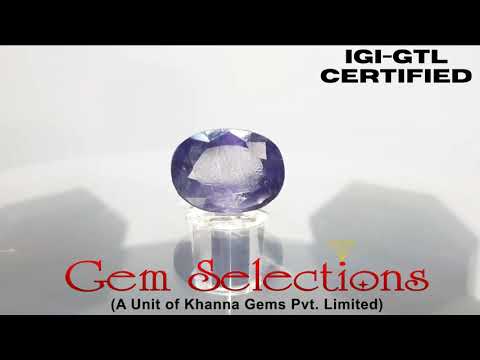 6.64 Ratti Natural Iolite With Govt. Lab Certificate-(1221)