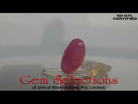 3.87/CT Natural Mozambique Ruby with Govt. Lab Certificate-23310