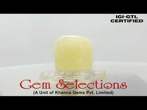 12.87 Ratti Natural Yellow Sapphire with Govt Lab Certificate-(1221)