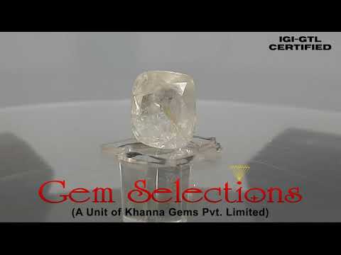 7.25ct.   Natural yellow sapphire with Govt Lab Certificate -(6771)