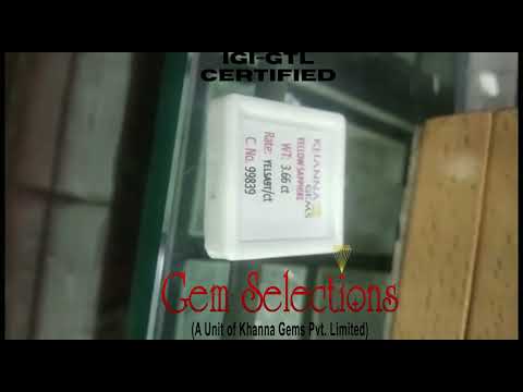 4.07 Ratti  yellow sapphire with Govt Lab Certificate-(YELSA9T)