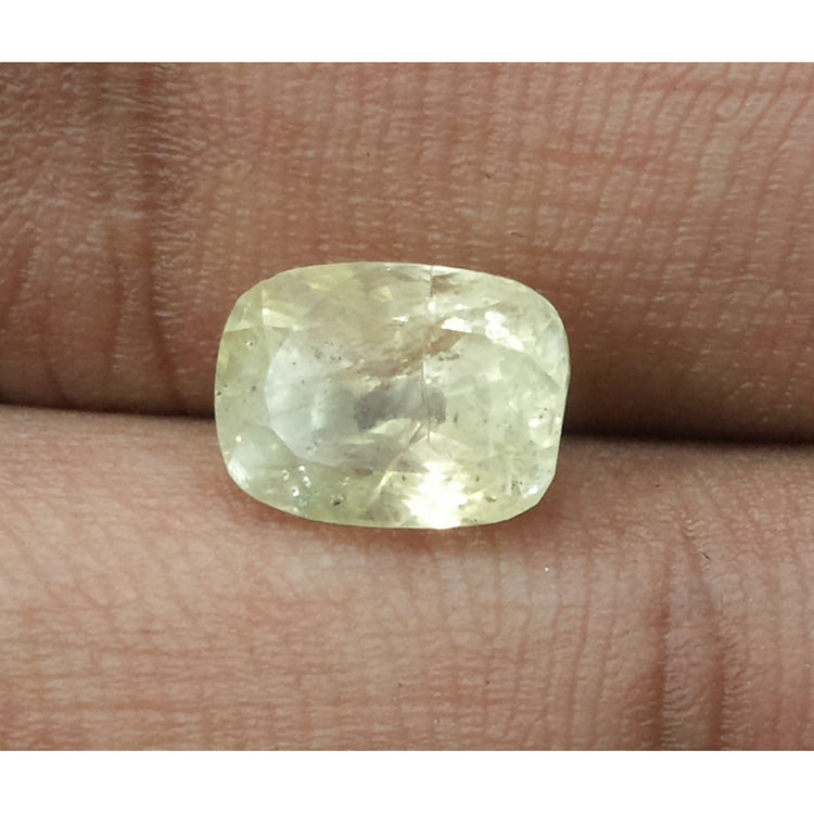 3.60/CT Natural yellow sapphire with Govt Lab Certificate-YELSA9V