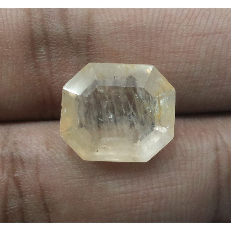 13.87 Ratti Natural yellow sapphire with Govt Lab Certificate-(6100)