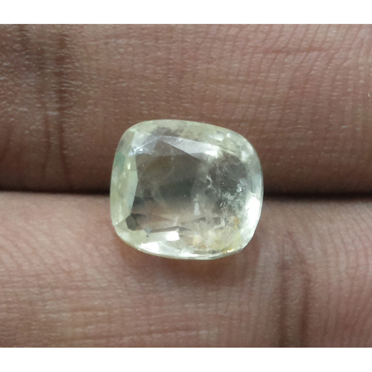 5.85/CT Natural yellow sapphire with Govt Lab Certificate-YELSA9V