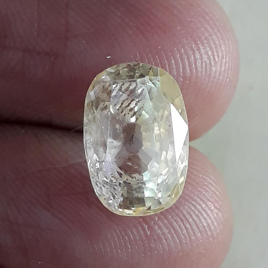 6.34/CT Natural yellow sapphire with Govt Lab Certificate-56610