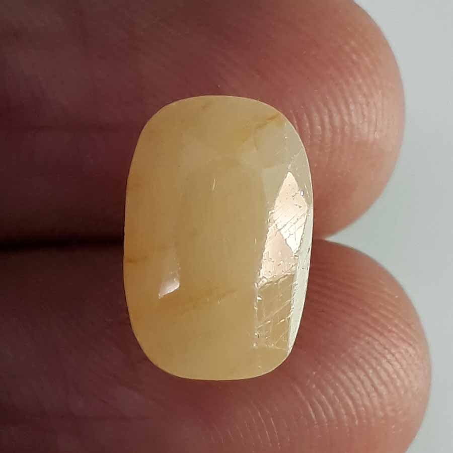 9.07/CT Natural Yellow Sapphire with Govt Lab Certificate-(1221)