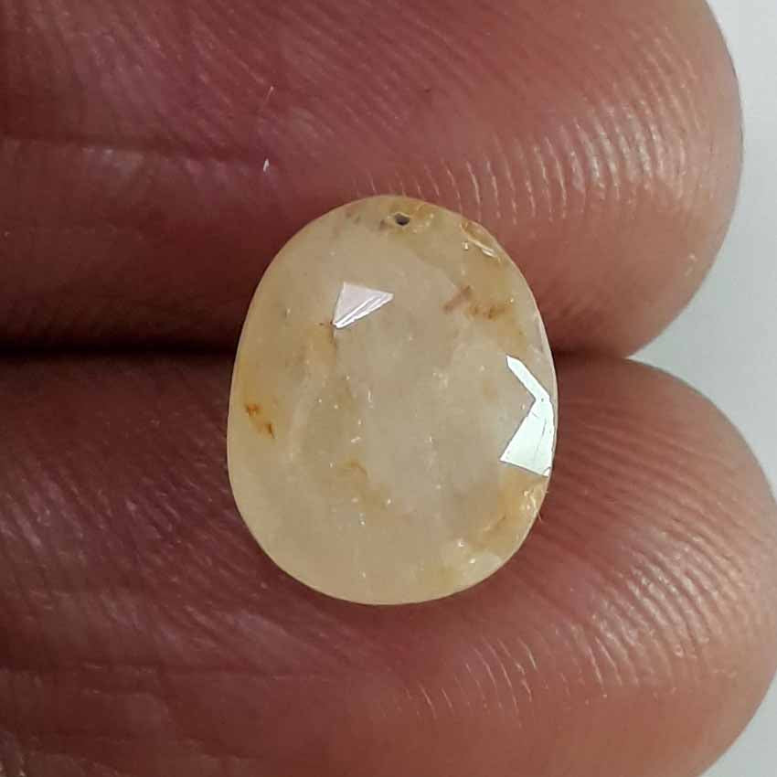 4.88 Ratti  Natural yellow sapphire with Govt Lab Certificate-(4551)