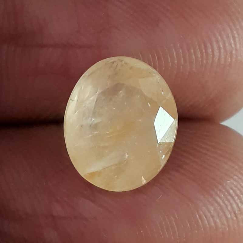 6.70 Ratti  Natural yellow sapphire with Govt Lab Certificate-(4100)