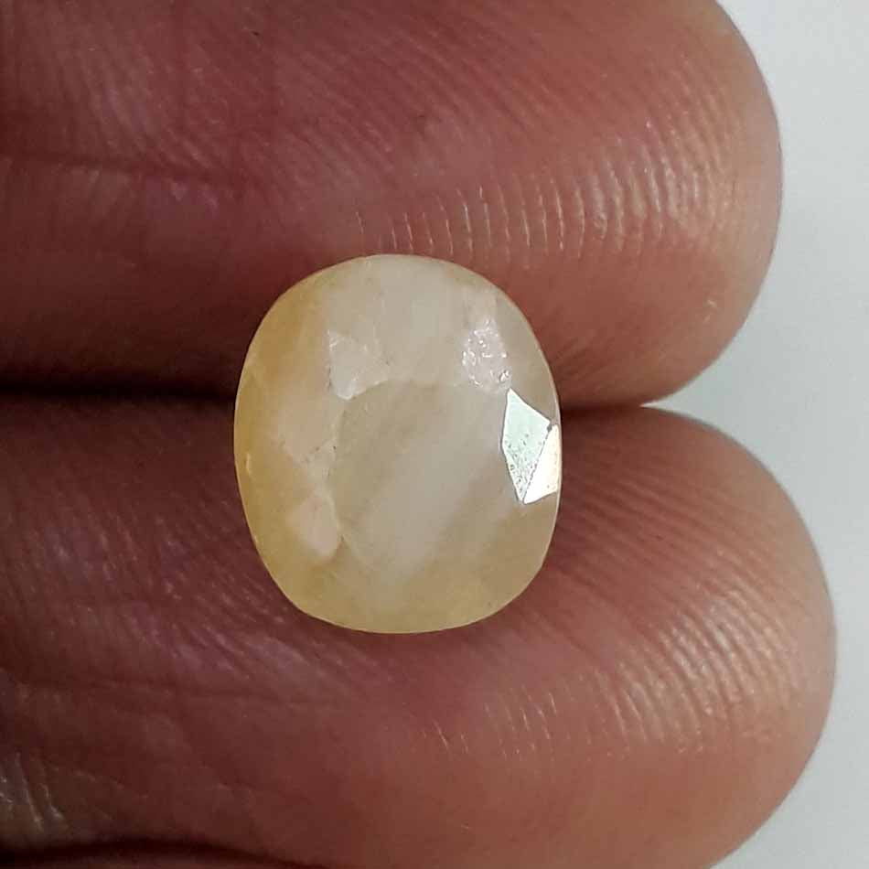 3.87/CT Natural Yellow Sapphire with Govt Lab Certificate-(6771)