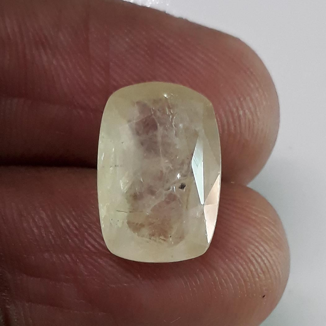 7.64 Ratti  Natural yellow sapphire with Govt Lab Certificate-(6771)