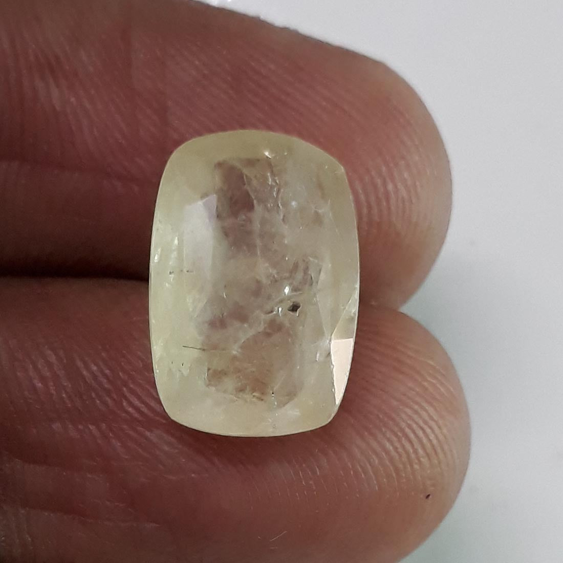 7.64 Ratti  Natural yellow sapphire with Govt Lab Certificate-(6771)