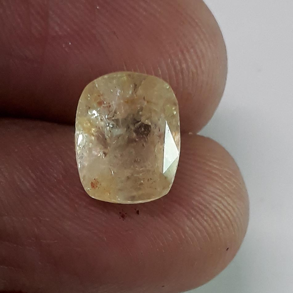 3.82 Ratti  Natural yellow sapphire with Govt Lab Certificate-(4551)