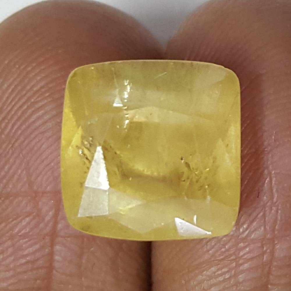 10.33 Ratti Natural Yellow Sapphire With Govt Lab Certificate-(YELSA9T)