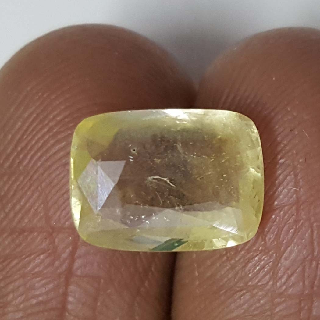 5.40 Ratti Natural Yellow Sapphire With Govt Lab Certificate-(8991)