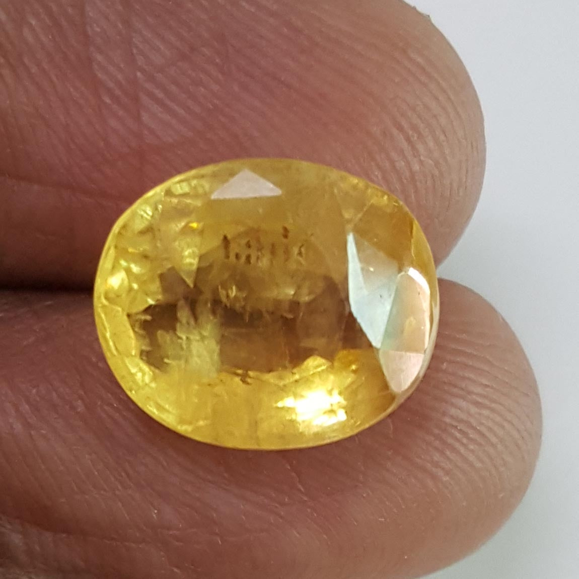 8.87 Ratti Natural Yellow Sapphire With Govt Lab Certificate-(12210)