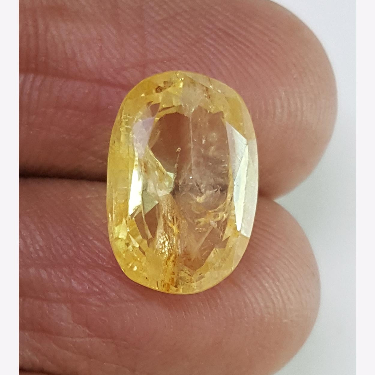 9.26 Ratti Natural Yellow Sapphire With Govt Lab Certificate-(6771)