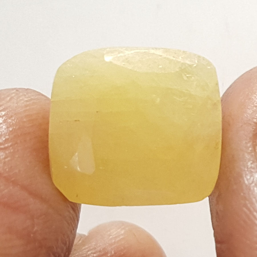 12.87 Ratti Natural Yellow Sapphire with Govt Lab Certificate-(1221)