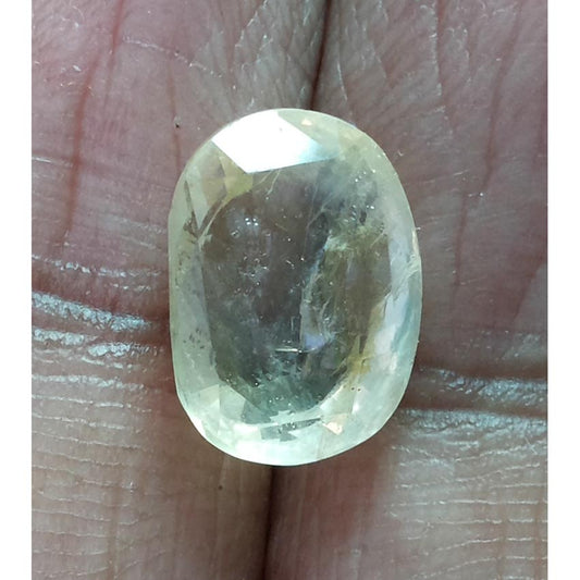 7.02 Natural yellow sapphire with Govt Lab Certified-(23310)