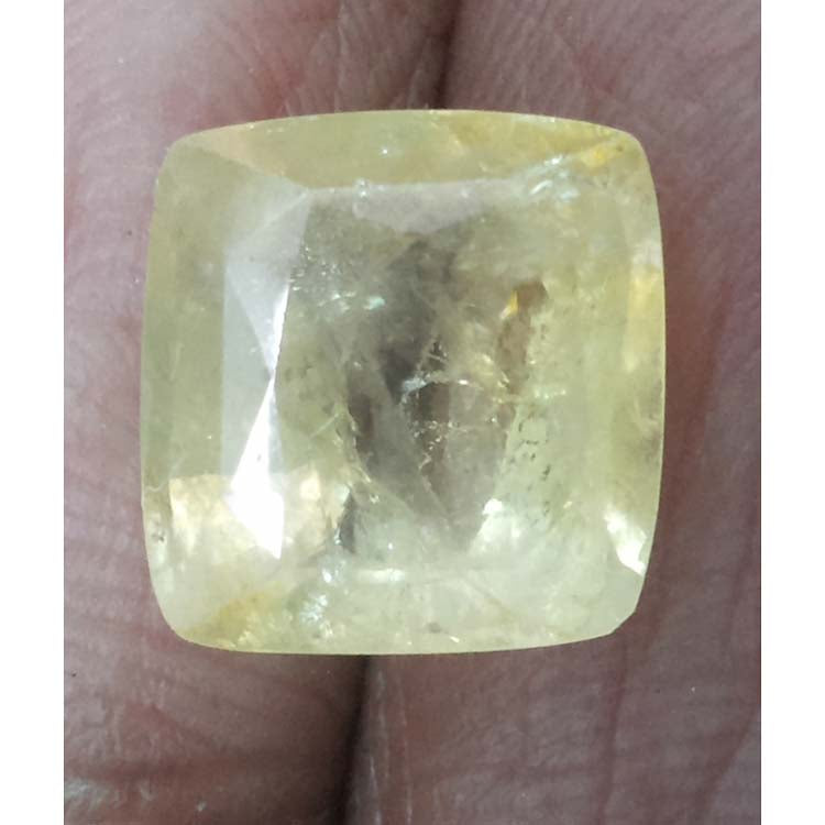 7.44 NATURAL yellow sapphire with Govt Lab Certified-(8100)