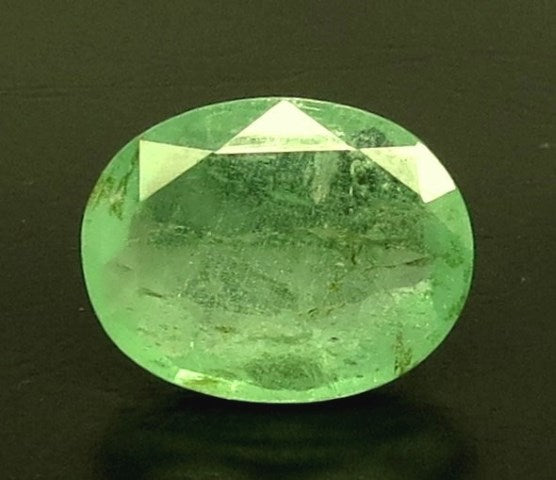 6.69/CT Natural Panna Stone with Govt. Lab Certificate  (16650)