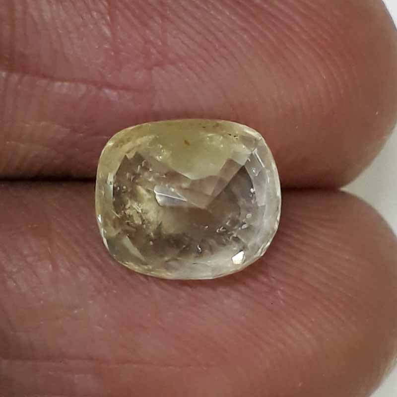 4.64 Ratti yellow sapphire with Govt Lab Certificate-(12210)