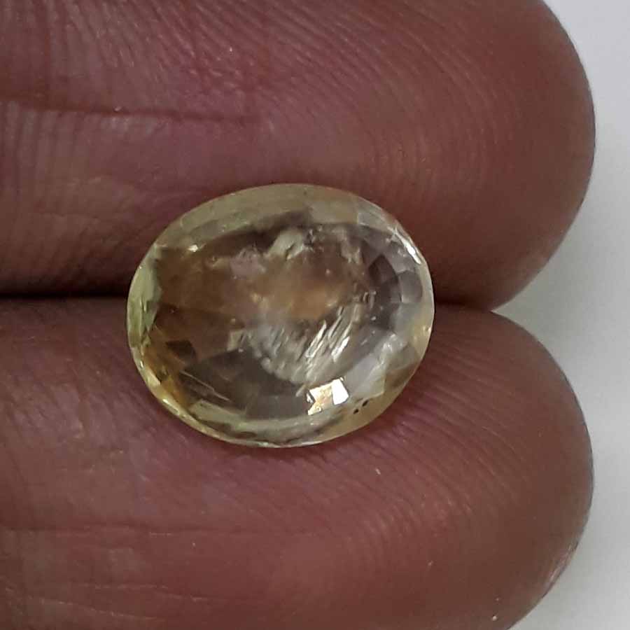 5.73 Ratti yellow sapphire with Govt Lab Certificate-(12210)