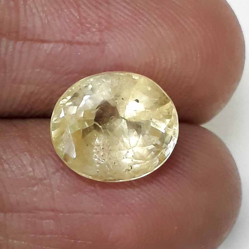 5.73 Ratti yellow sapphire with Govt Lab Certificate-(12210)