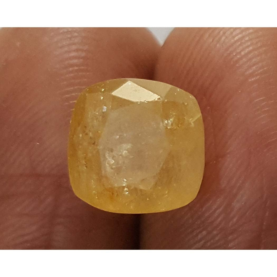 6.73 Ratti  Natural yellow sapphire with Govt Lab Certificate-(4551)