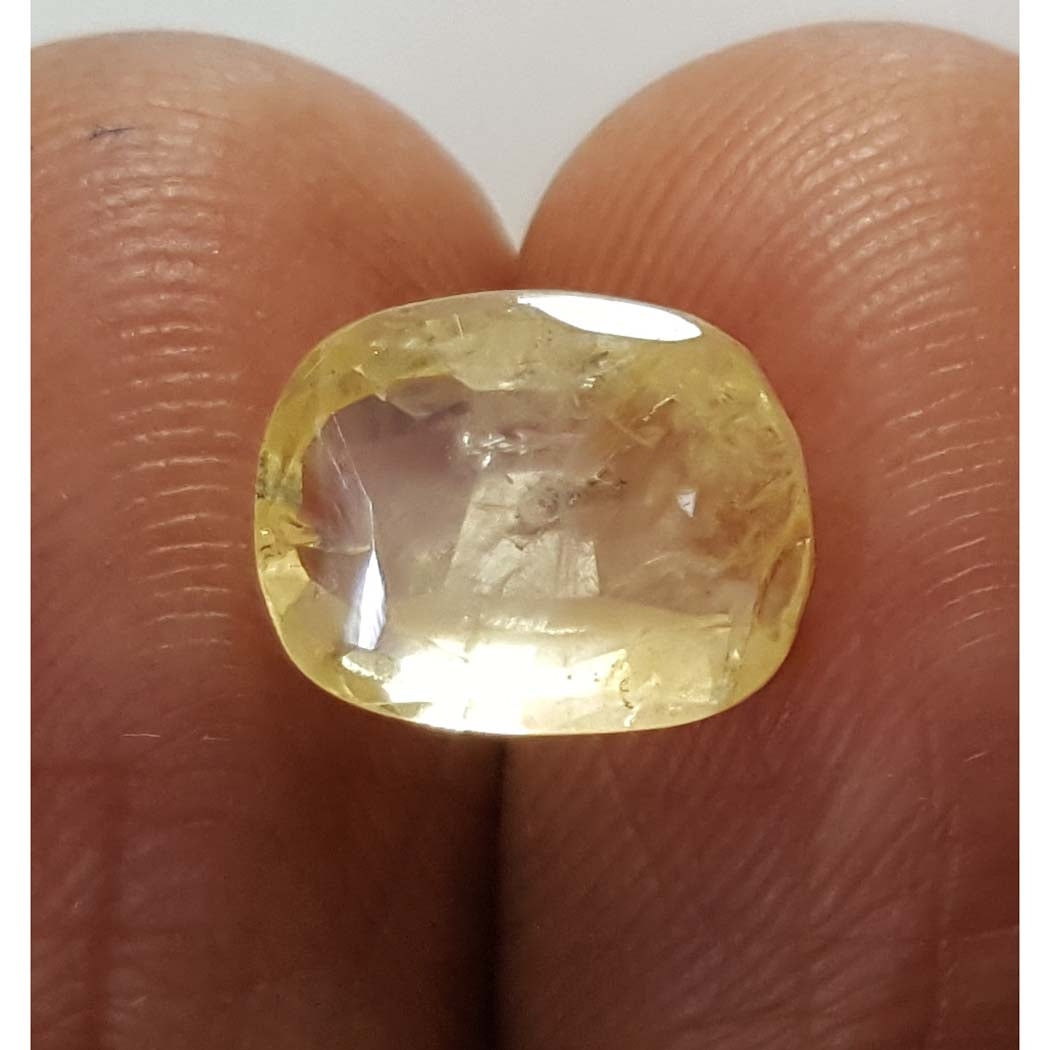 3.14 Ratti  Natural yellow sapphire with Govt Lab Certificate-(6771)