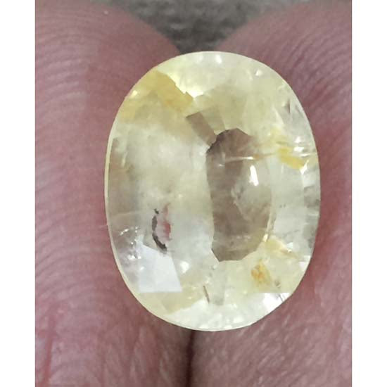 5.05/CT Natural yellow sapphire with Govt Lab Certificate-YELSA9V