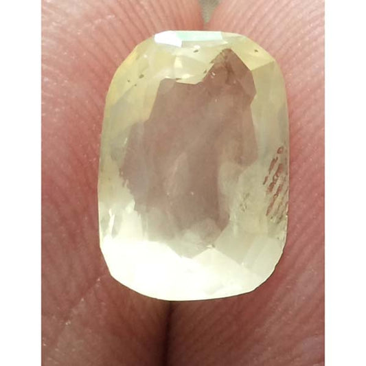 3.41 Ratti  Natural yellow sapphire with Govt Lab Certificate-(45510)