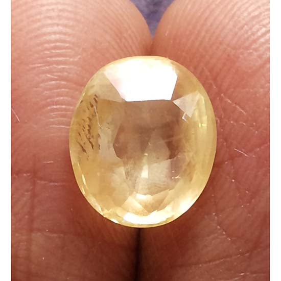 4.11/CT Natural Yellow Sapphire with Govt Lab Certificate-(YELSA9W)