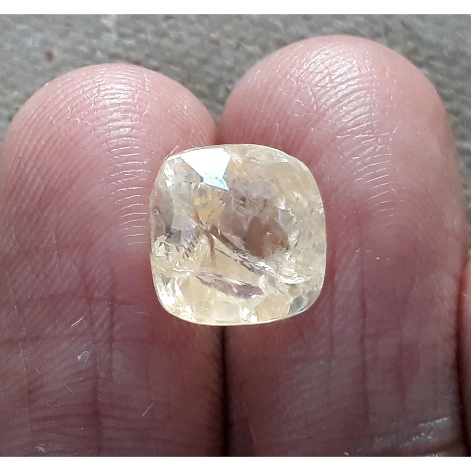 6.33 Ratti  Natural yellow sapphire with Govt Lab Certificate-(6771)