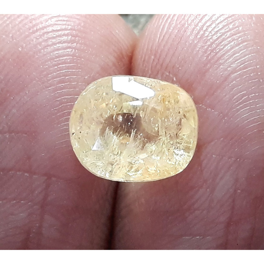 3.54/CT Pukhraj Stone with Govt Lab Certificate-YELSA9V