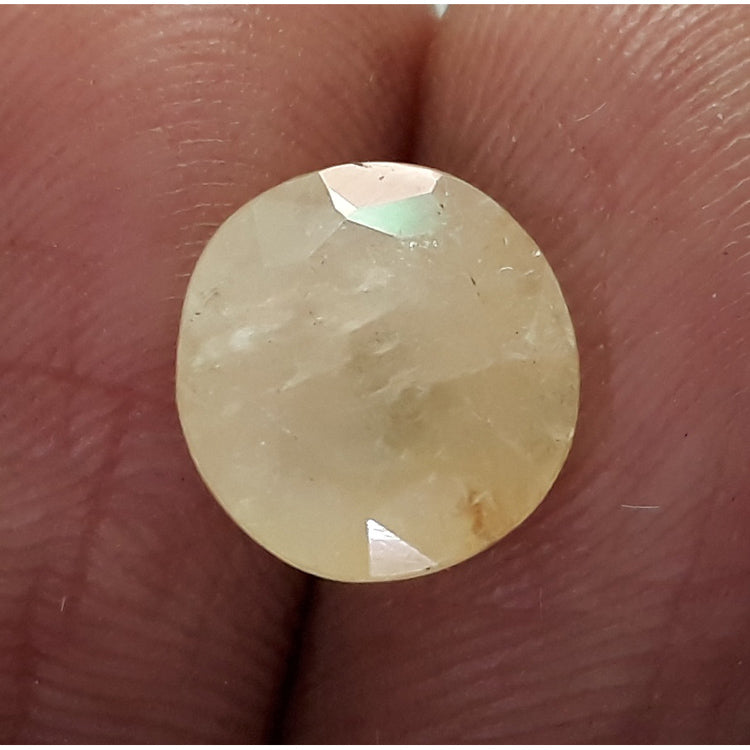 4.96 Ratti  Natural yellow sapphire with Govt Lab Certificate-(4551)