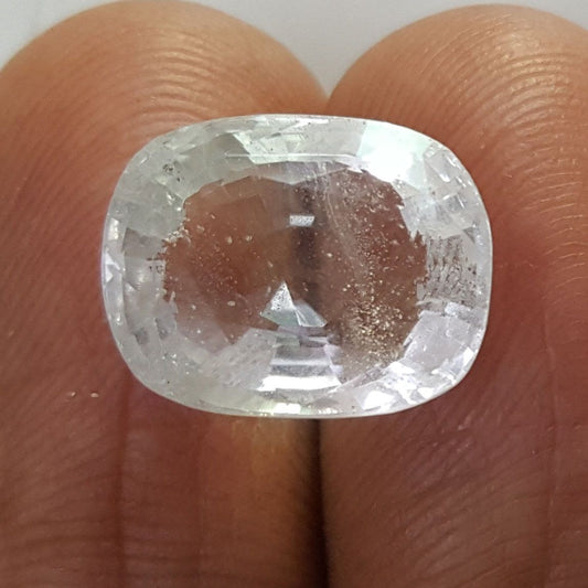 10.17 Ratti Natural White Topaz with Govt Lab Certificate - (1665)